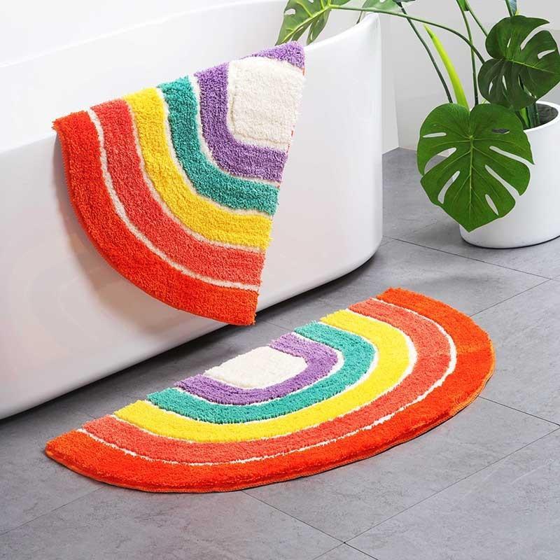 Tapis Salle de Bain Arc en Ciel Doux