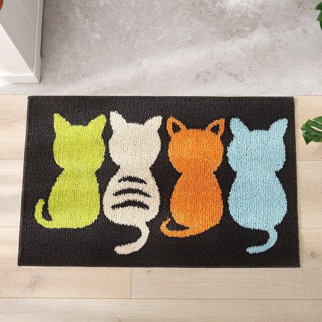 Tapis Salle de Bain Chat Noir