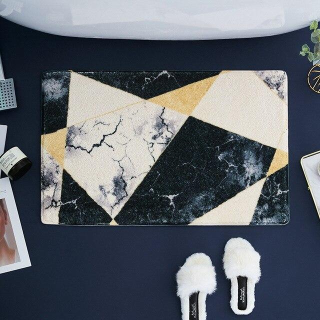 Tapis Salle de Bain Effet Marbre