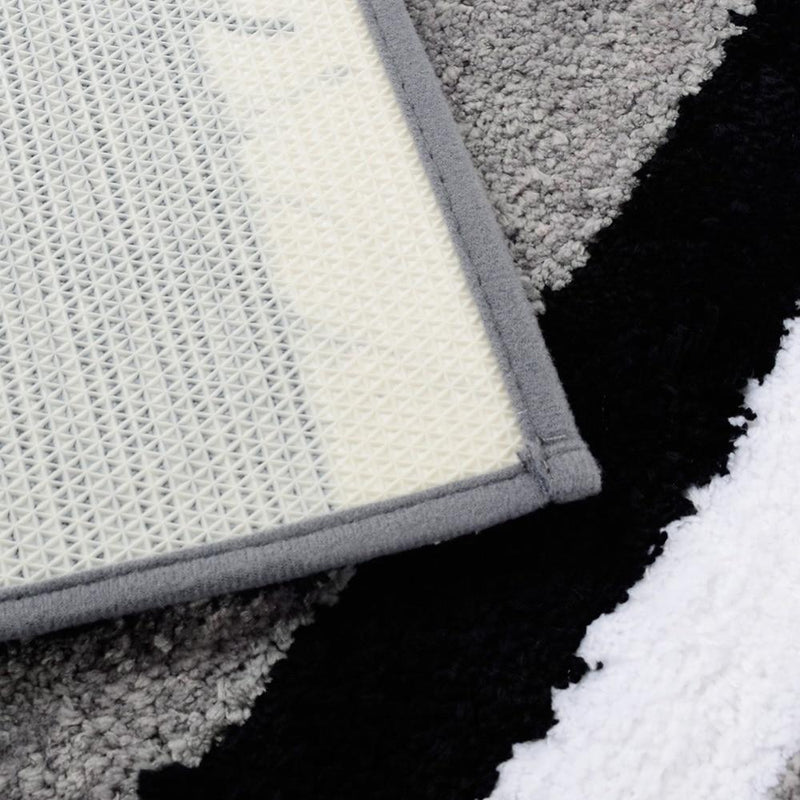 Tapis Salle de Bain Gris et Noir