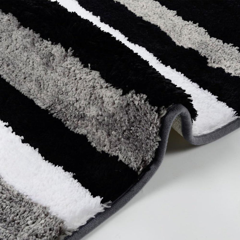 Tapis Salle de Bain Gris et Noir