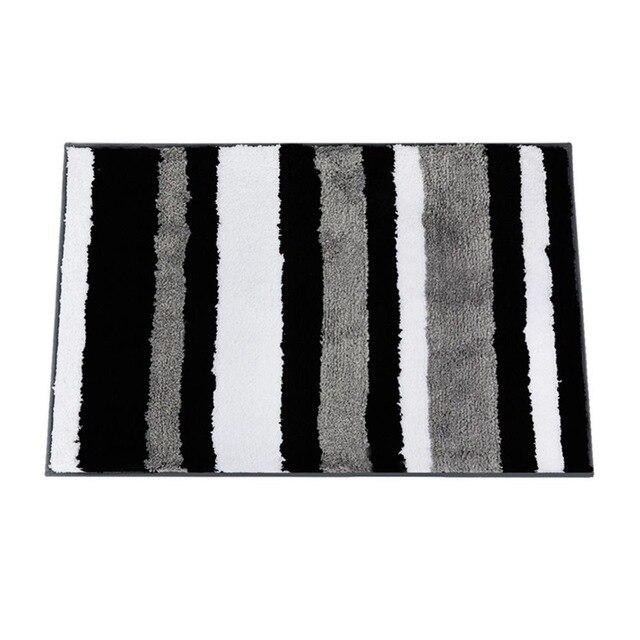 Tapis Salle de Bain Gris et Noir