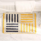 Tapis Salle de Bain Jaune et Gris