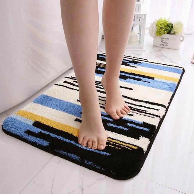 Tapis de Bain Noir et Blanc Design