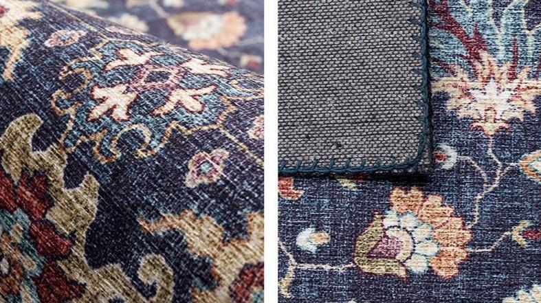 Tapis Salon Bleu Vintage