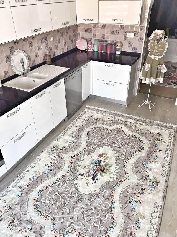 Tapis Salon Gris Vintage pour intérieur