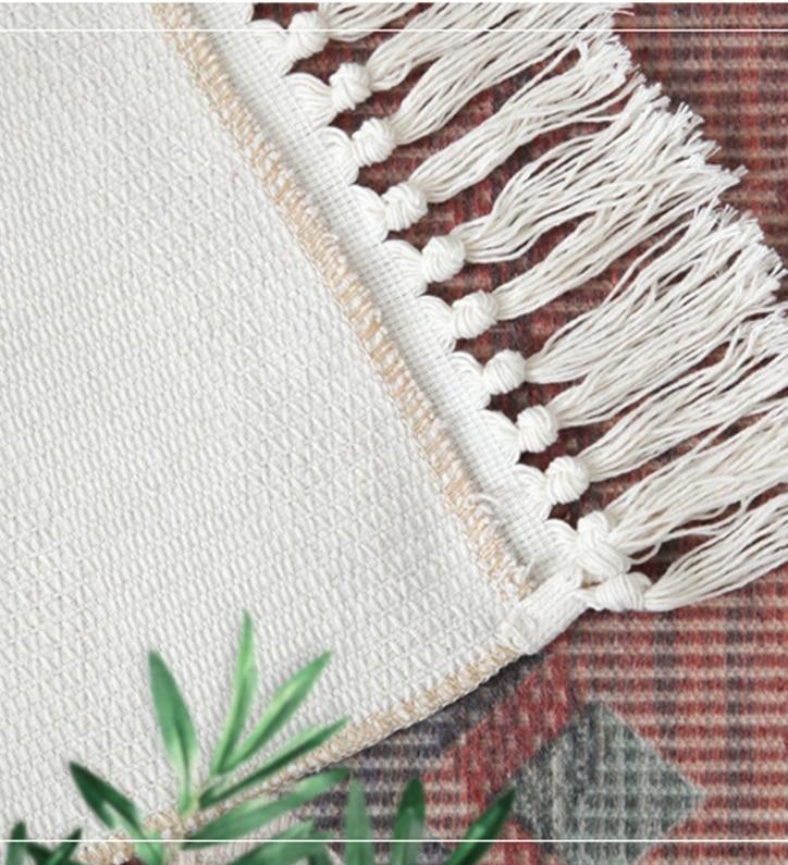 Tapis Salon Orange et Gris