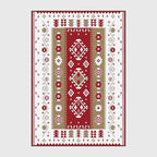 Tapis Salon Rouge et Blanc