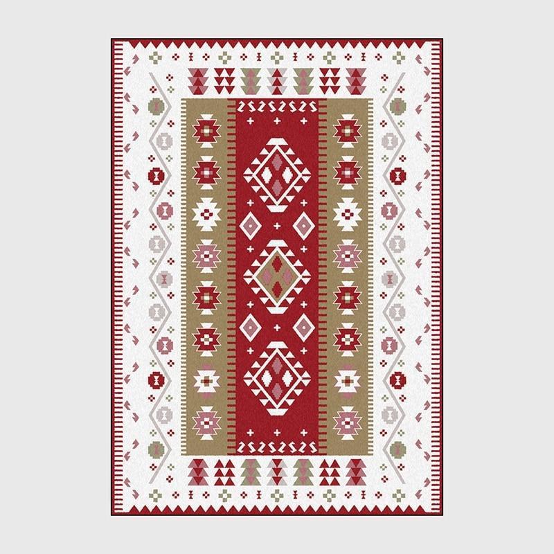 Tapis Salon Rouge et Blanc