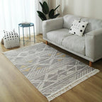 Tapis Triangle Jaune et Gris 