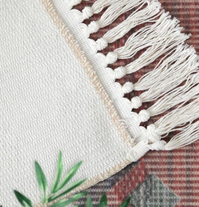 Tapis Triangle Jaune et Gris