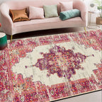 Tapis Vintage Beige et Rouge