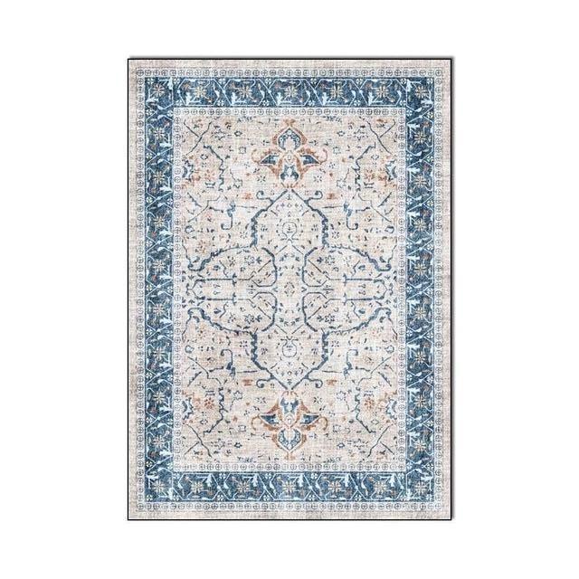 Tapis Vintage Bleu et Beige
