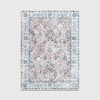 Tapis Vintage Bleu et Rose