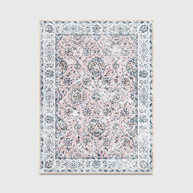 Tapis Vintage Bleu et Rose