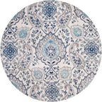 Tapis Vintage Rond Bleu