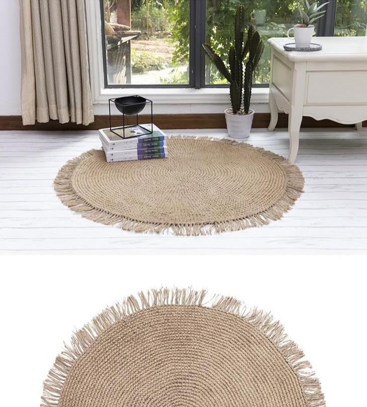 Tapis Jute Beige Rond
