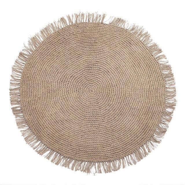 Tapis Jute Beige Rond