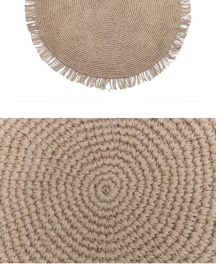 Tapis Jute Beige Rond