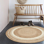 Tapis Jute et Blanc