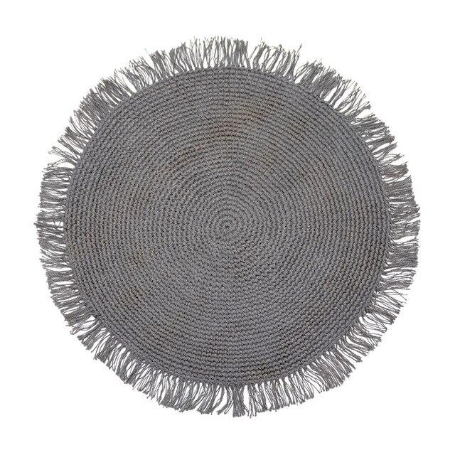 Tapis Jute Gris Rond