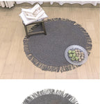 Tapis Jute Gris Rond
