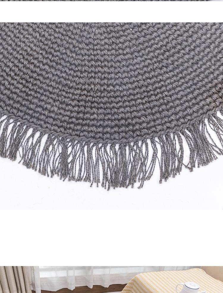 Tapis Jute Gris Rond