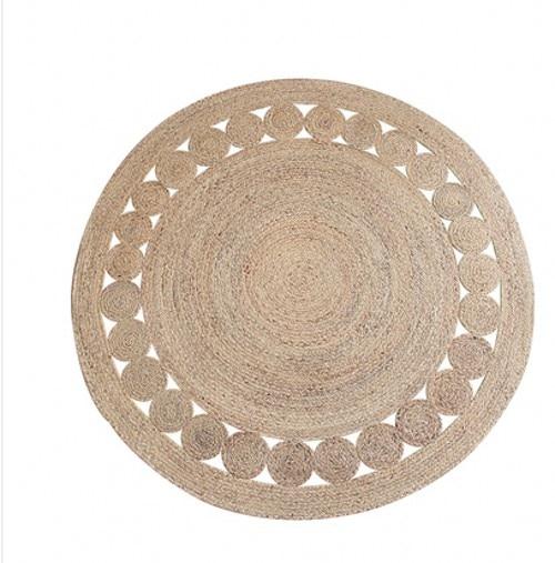 Tapis Rond Jute Ajouré