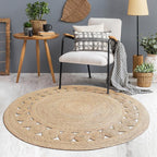 Tapis Rond Jute Ajouré