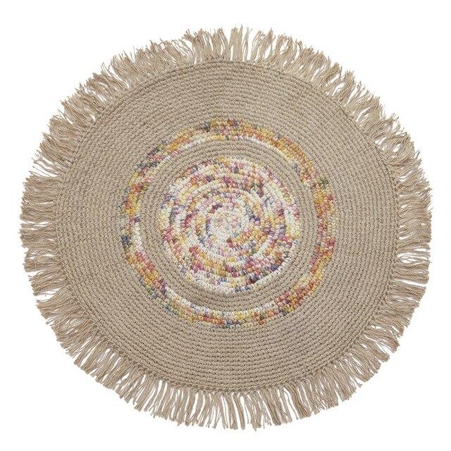 Tapis Rond Jute Écru