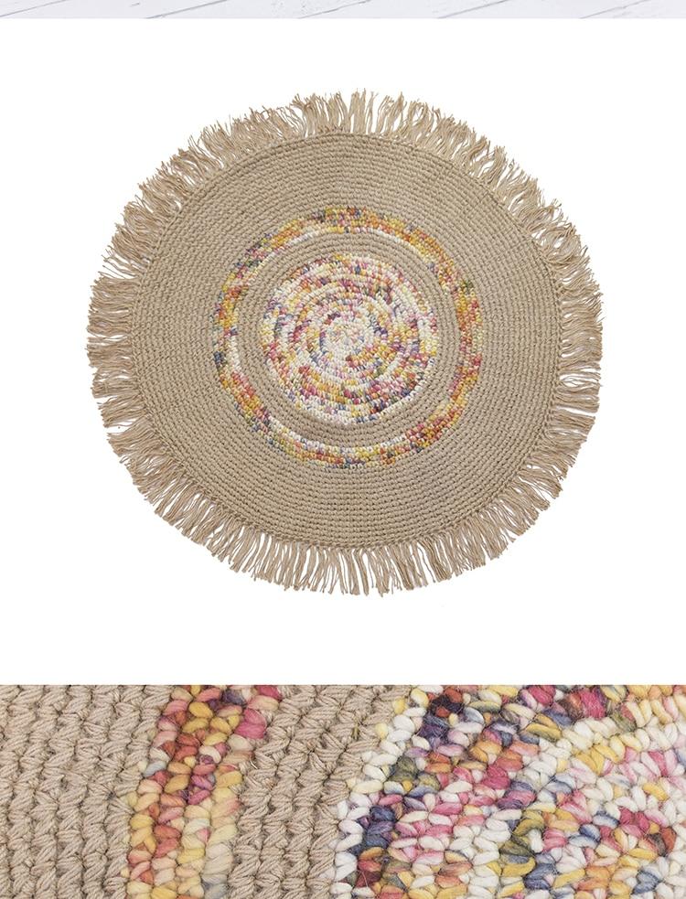 Tapis Rond Jute Écru