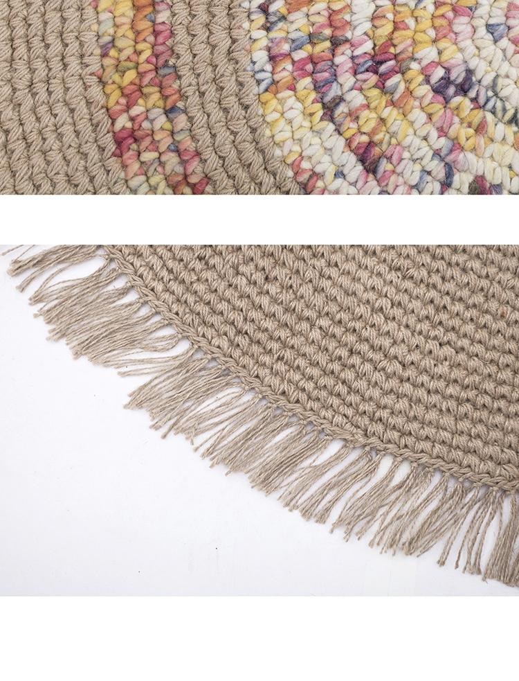 Tapis Rond Jute Écru