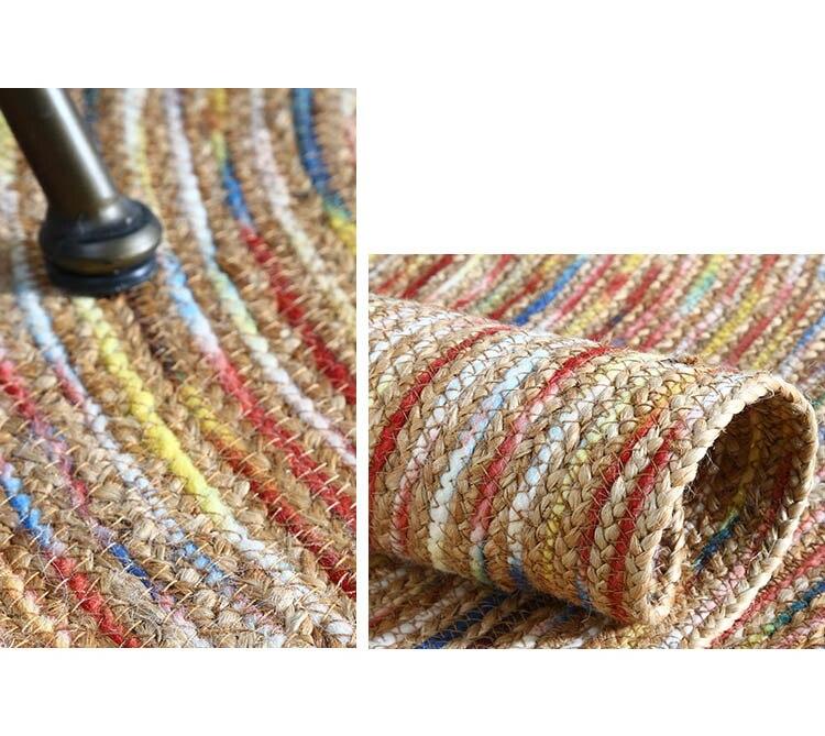 Tapis Rond Jute Multicolore