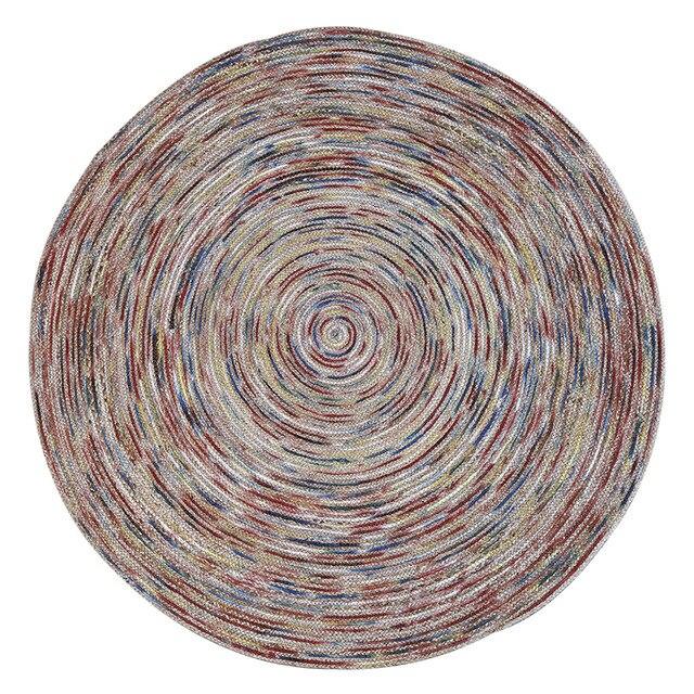 Tapis Rond Jute Multicolore