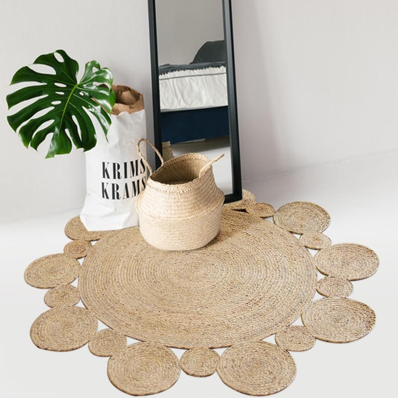 Tapis Rond Jute Tissé
