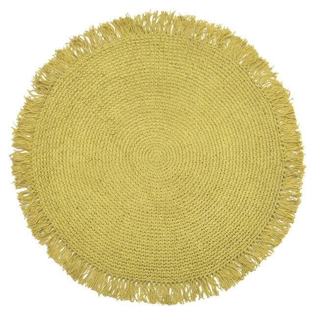 Tapis Rond Jute Vert